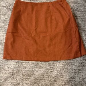 Brown Women's Zip Up Skirt